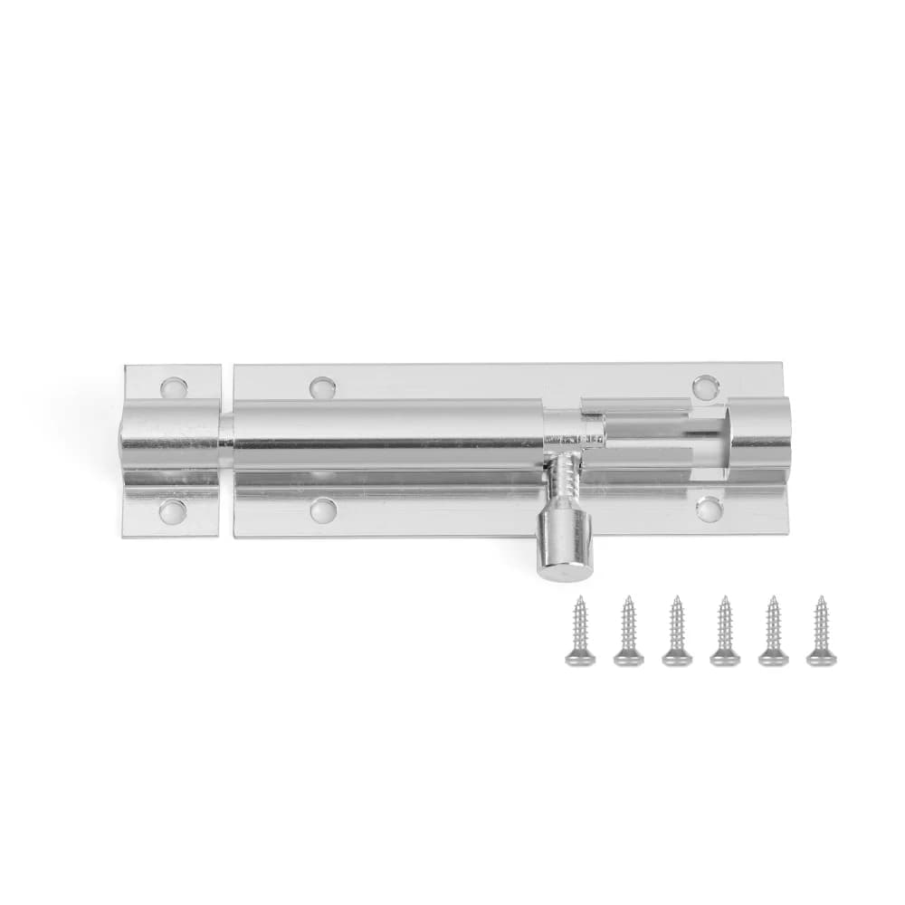 Loquet de porte en alliage d'aluminium noir et argent, 2/3/4/5/6/8 pouces, quincaillerie pour porte 