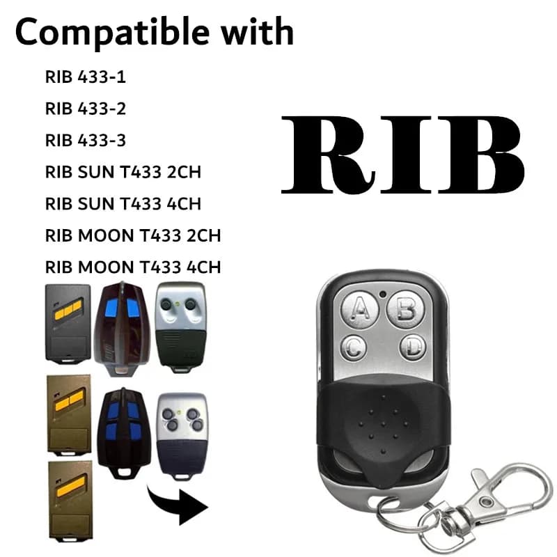 RIB SUN T433-2CH RIB SUN T433-4CH télécommande de porte de Garage contrôle de porte RIB télécommande