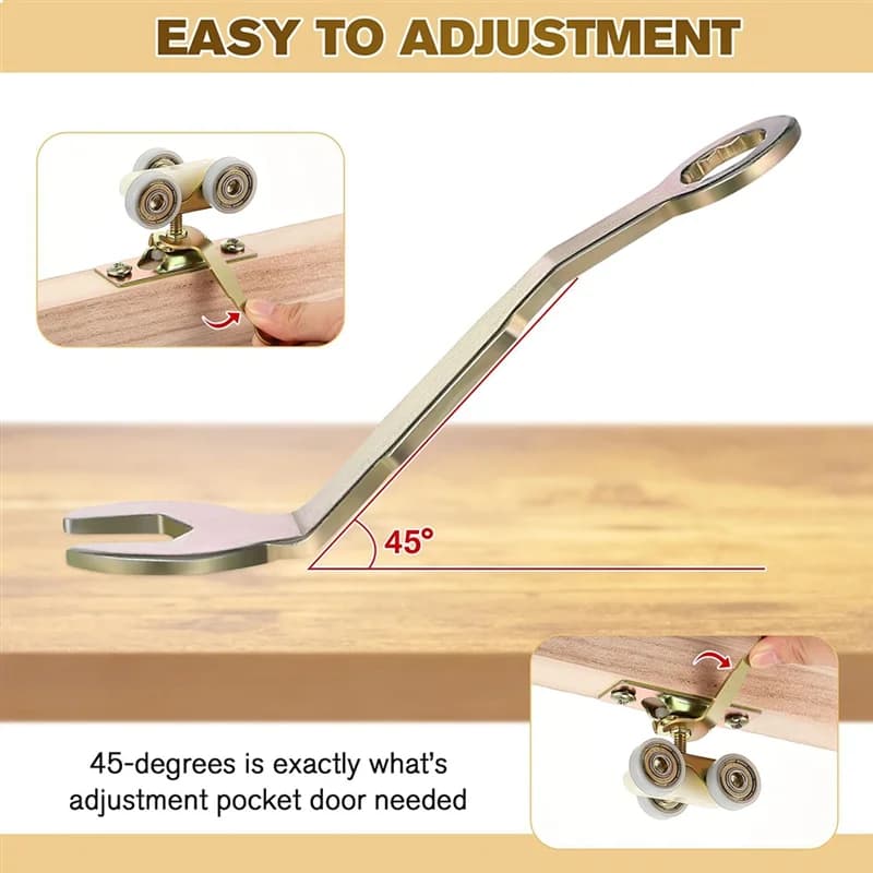 Clé de réglage de Pivot WCS-4Pcs pour cintre de porte coulissante, clé de poche de réglage pour port