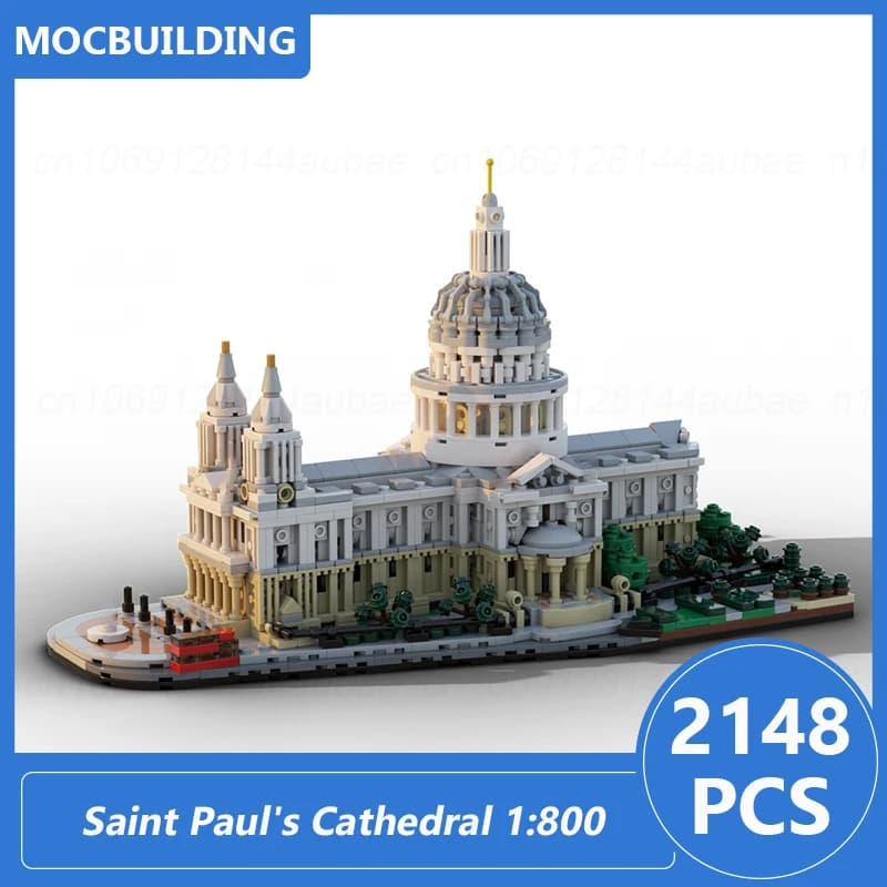 Modèle d'architecture de la Cathédrale de Saint-Paul à l'échelle 1:800, blocs de construction MOC, b