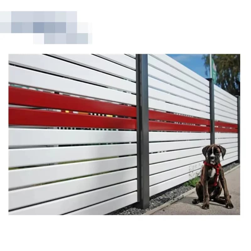 Lattes de clôture en aluminium, lattes de porte et grille en aluminium noir, panneaux de clôture mét