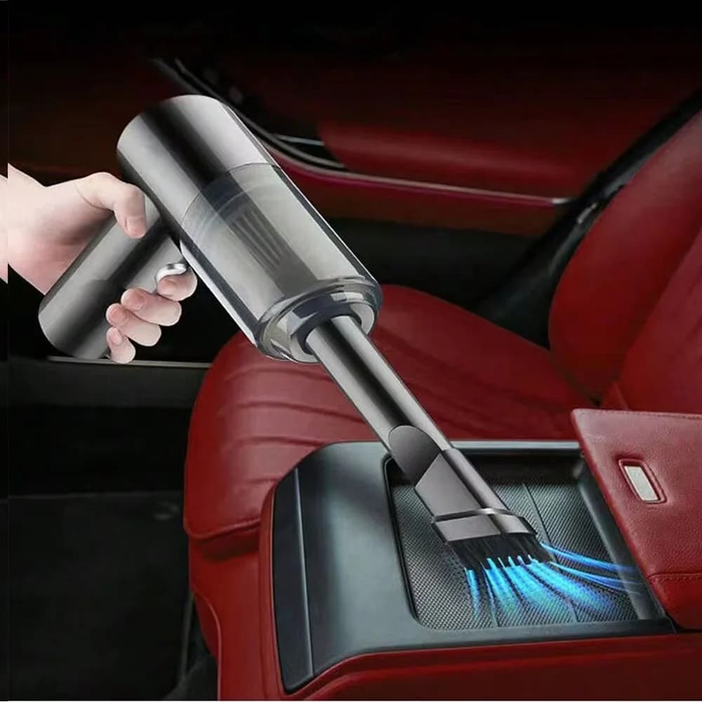 Aspirateur de voiture portatif, sans fil, 15000pa, double usage soufflage et aspiration, avec plusie