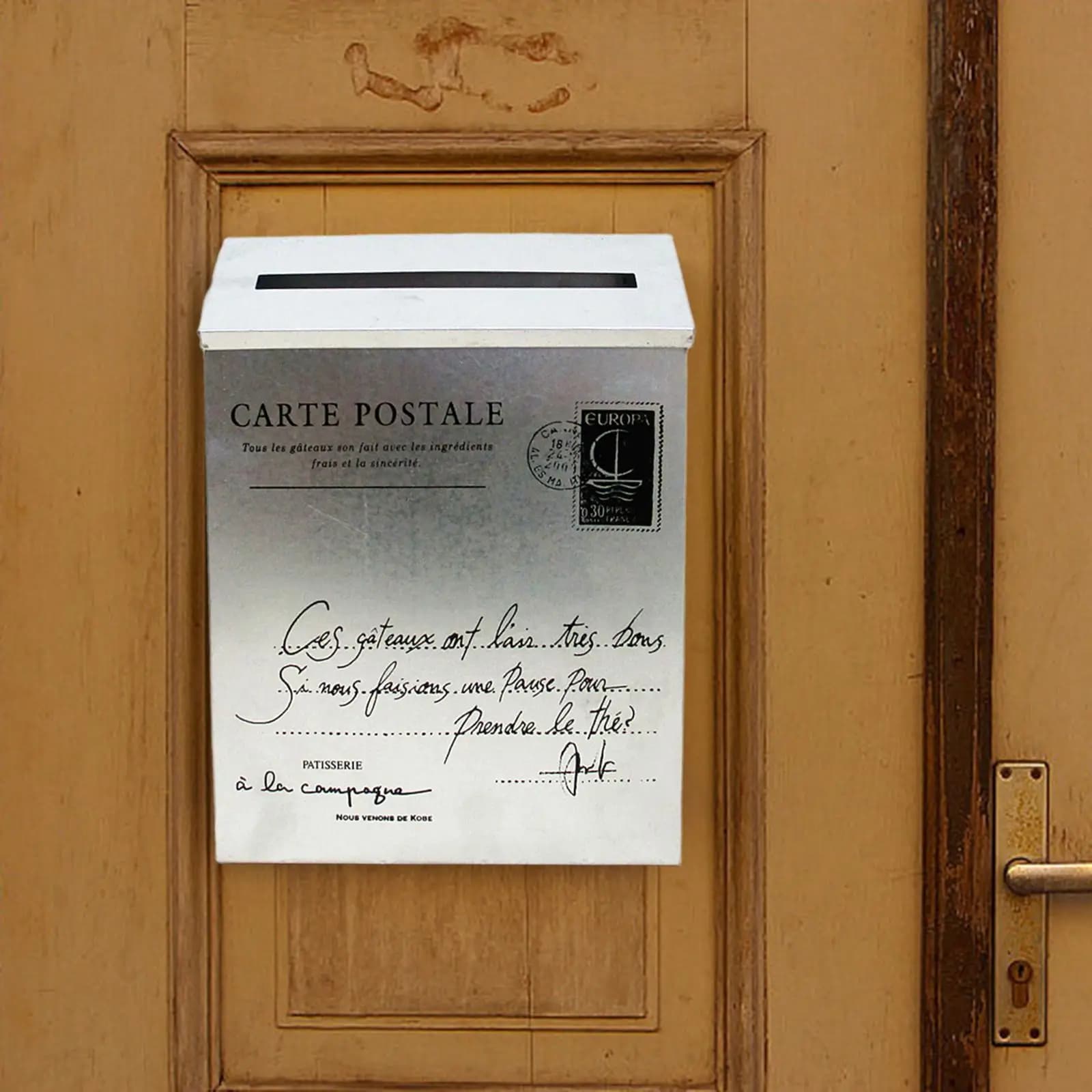 Boîte aux lettres murale, boîte à suggestions de grande capacité, boîte à lettres rétro porte-journa