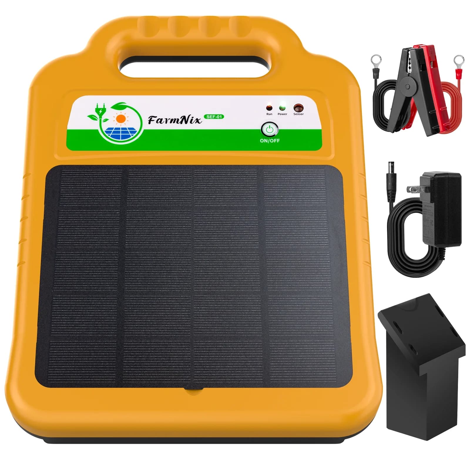 Électrificateur de clôture électrique solaire, 16KM/10 Miles, 0.2 J, 8KV, chargeur de clôture électr