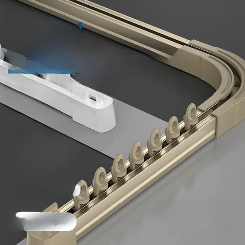 Rail coulissant en alliage d'aluminium, tringle à rideau simple, fenêtre d'arc, montage latéral, Dou