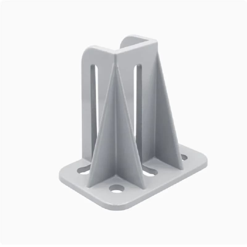 Base de clôture en alliage d'aluminium, garde-corps, colonne en aluminium, pied fixe, profil 4040, c