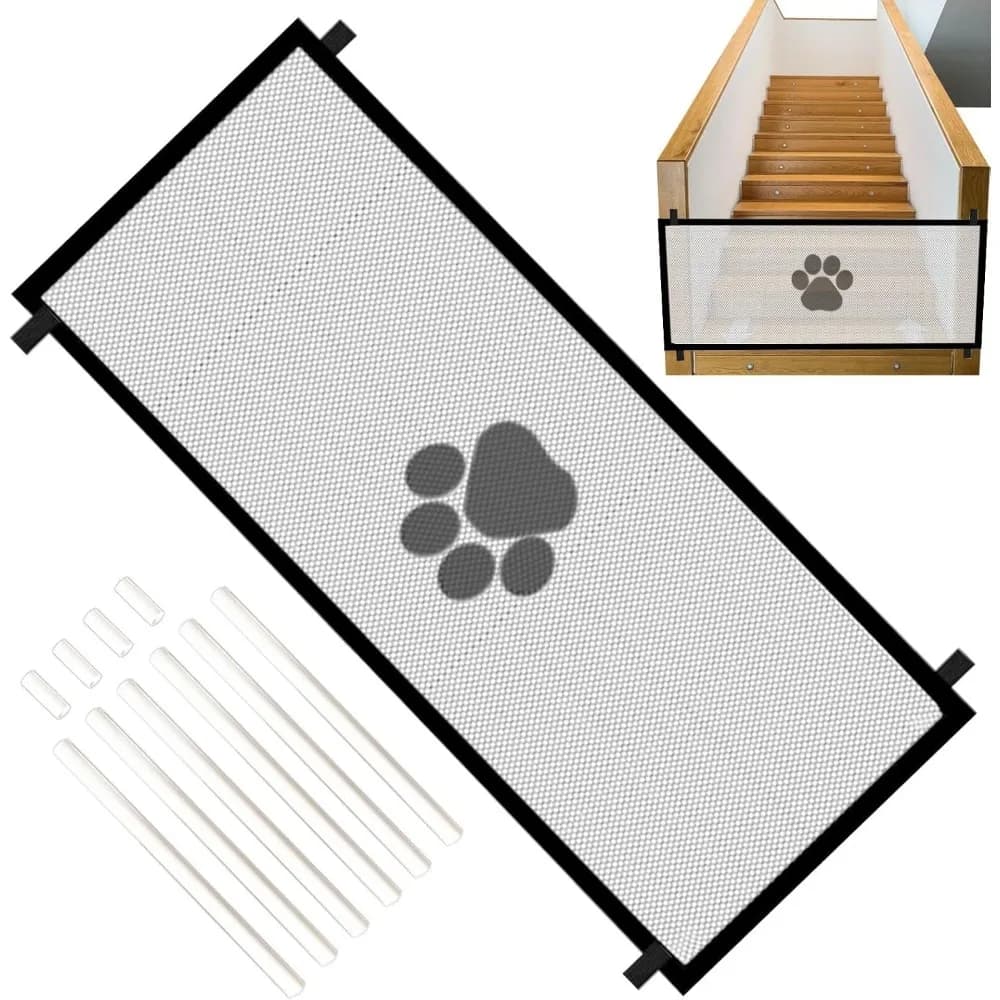 Barrière pour chien pour escaliers, barrière de sécurité intérieure rétractable, barrière pour anima