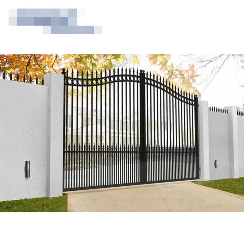 Porte de clôture pivotante en aluminium personnalisée, conception de façade de jardin, clôture de co
