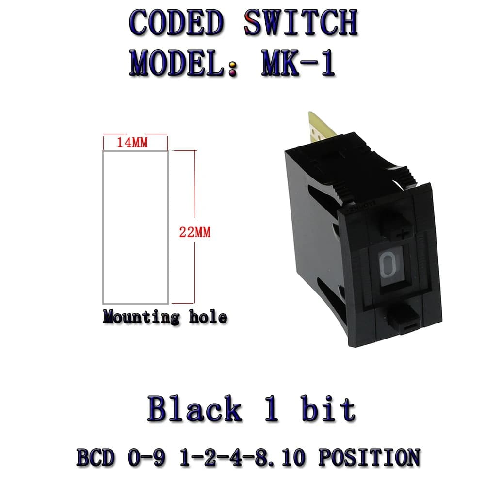 Commutateur de codage 0-9 commutateur de codette 1/2/3/4 commutateur numérique 5 prises MK-1 BCD 842