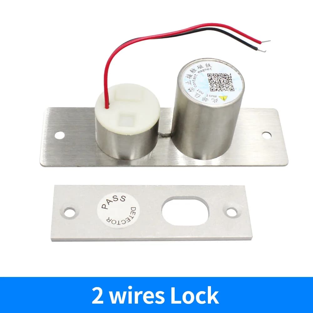 Système de contrôle d'accès de porte, serrure de porte en verre magnétique électrique, boulon Rrop, 