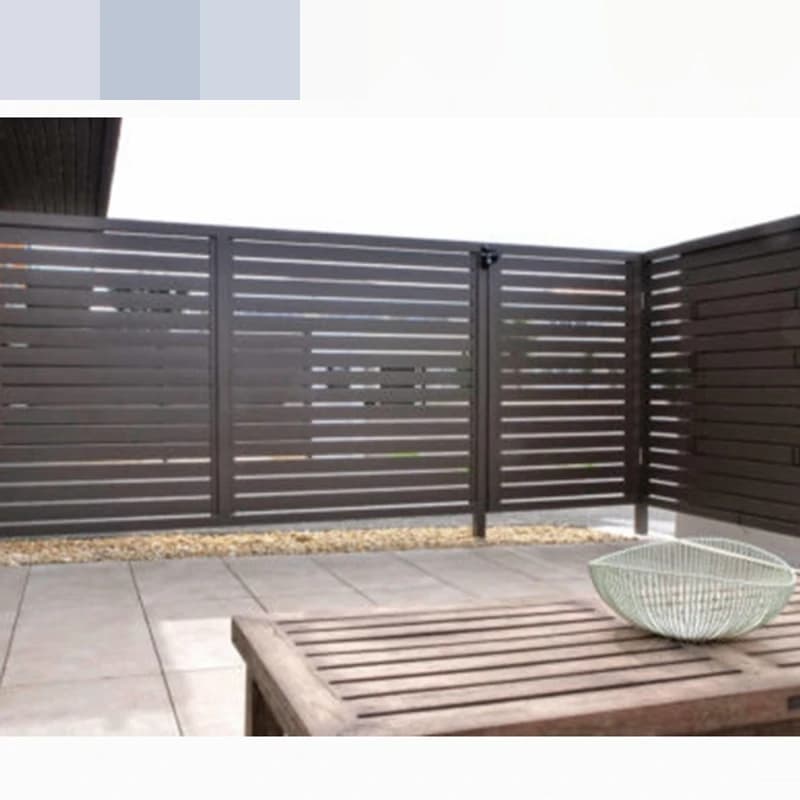 Clôture extérieure en aluminium de confidentialité horizontale d'écran de jardin en métal de 8 pieds