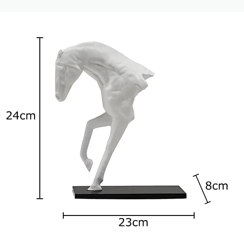 Sculpture créative de cheval au galop, décoration de bureau, artisanat abstrait en résine, ornements
