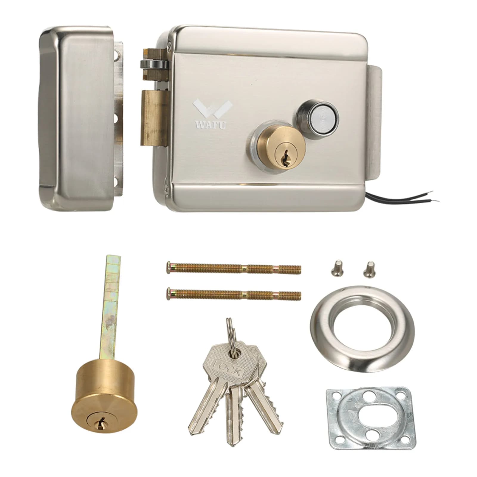 WAFU-Serrure de porte électrique intelligente, serrure métallique sécurisée, serrure électronique, c