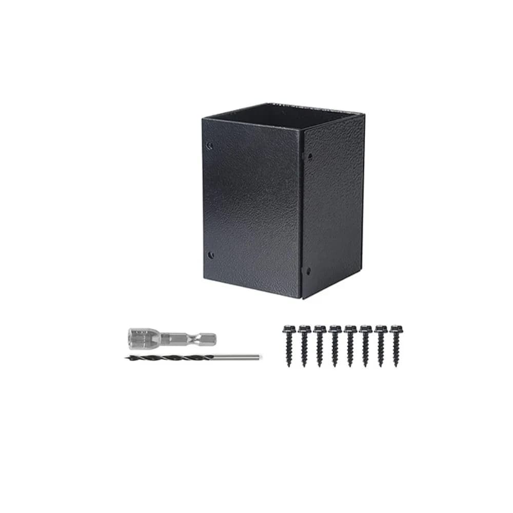 Kit de protection de poteau réglable en acier inoxydable antirouille, support de poteau métallique r