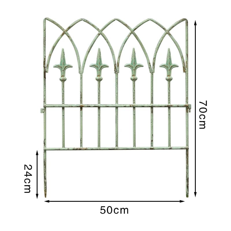 Panneau de séparation en fer pour clôture de jardin ancien, panneau de séparation extérieur, bordure