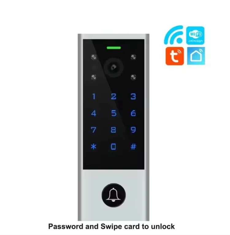 Interphone vidéo couleur filaire IP65 résistant aux intempéries, contrôle d'accès bidirectionnel, co