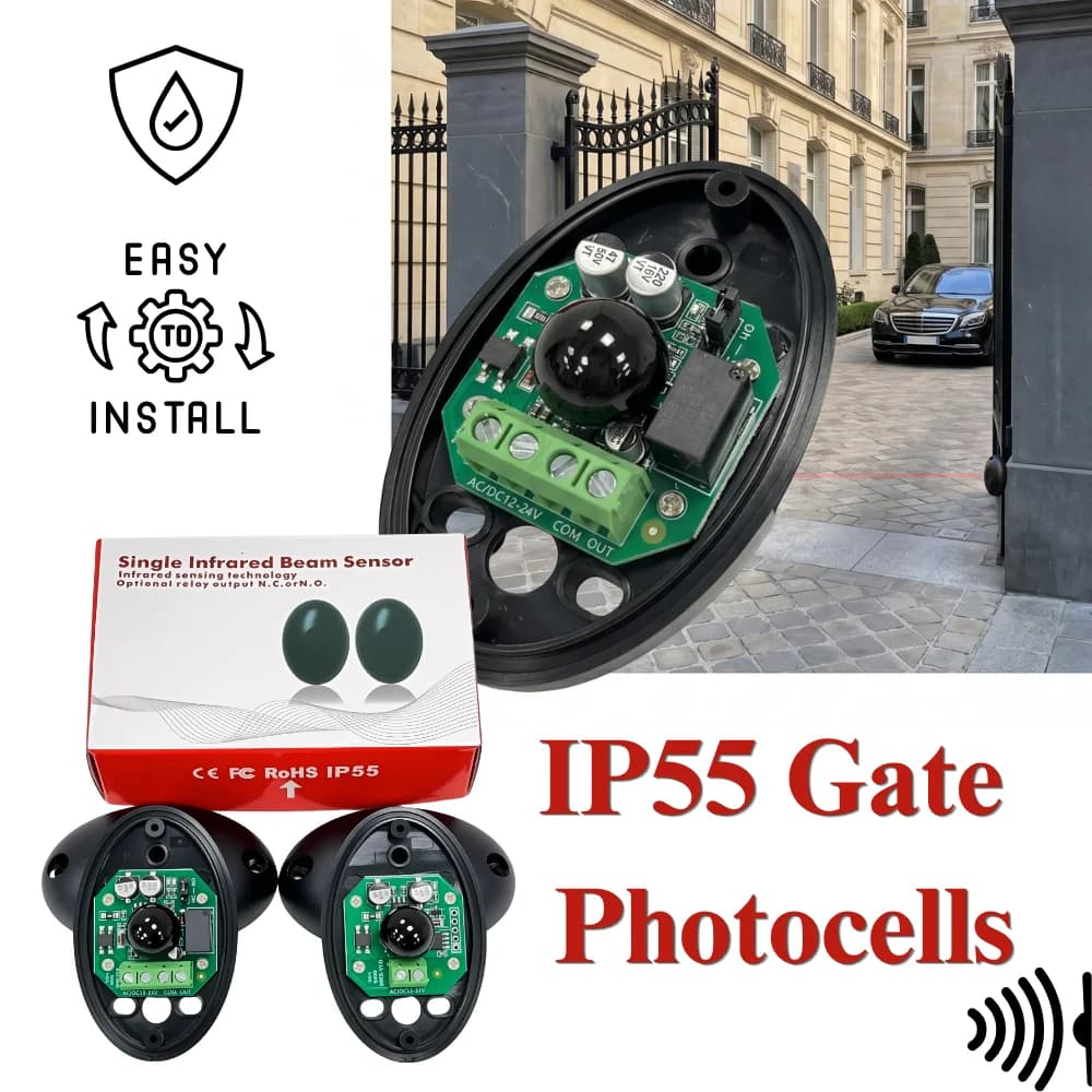 Photocellules universelles pour portail, capteur de faisceau infrarouge, photocellule DC/AC 12-24V p