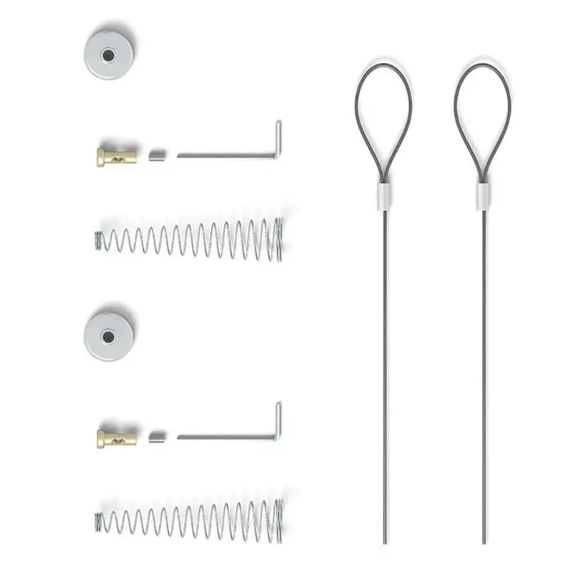 Ensemble loquets porte en alliage robuste, 2 pièces, comprenant des cylindres à ressort, entretoises