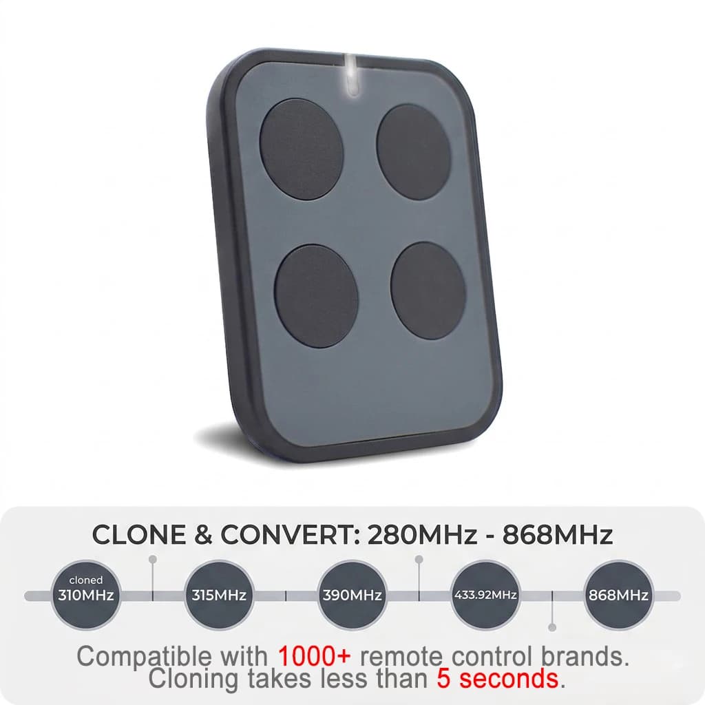 Télécommande de détection de fréquence automatique 280-868 MHz