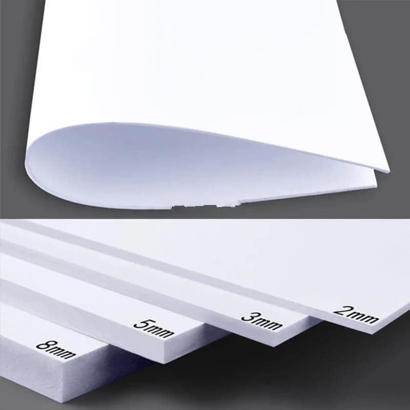 Panneau en mousse PVC blanc/noir
