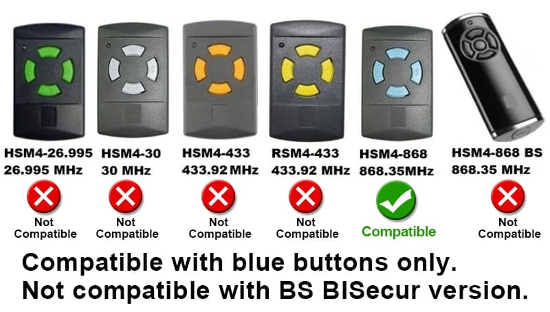 868 HSM2 HSM4 HSE2 MARANTEC numérique 384 D302 D304 868 Mhz télécommande pour la porte de Garage