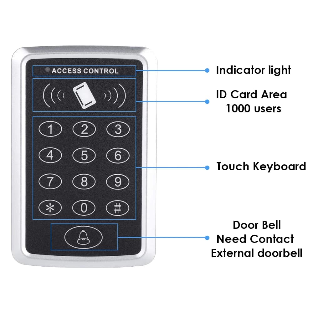 Clavier de contrôle d'accès RFID 125KHz