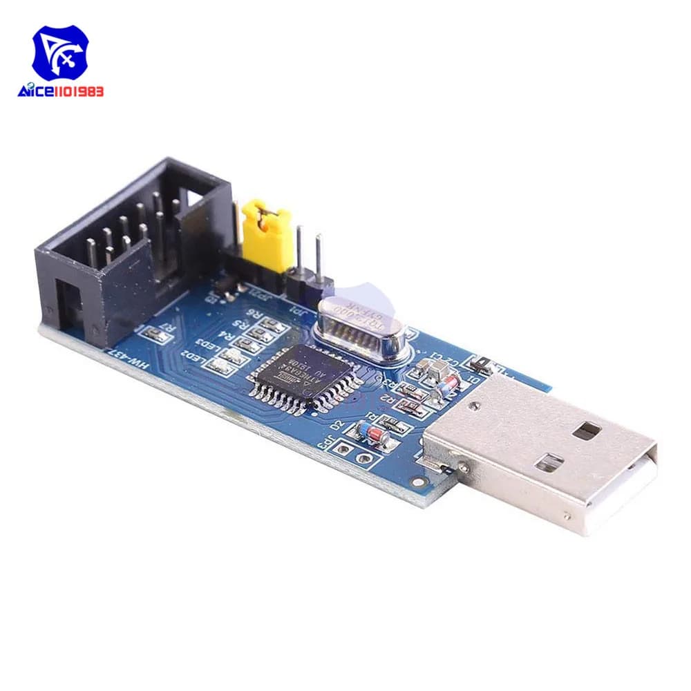 Diymore – programmateur USBASP AVR ATMEGA8 ATMEGA128, USB ISP ASP pour Arduino 51 AVR MCU Board avec câble de téléchargement JTAG