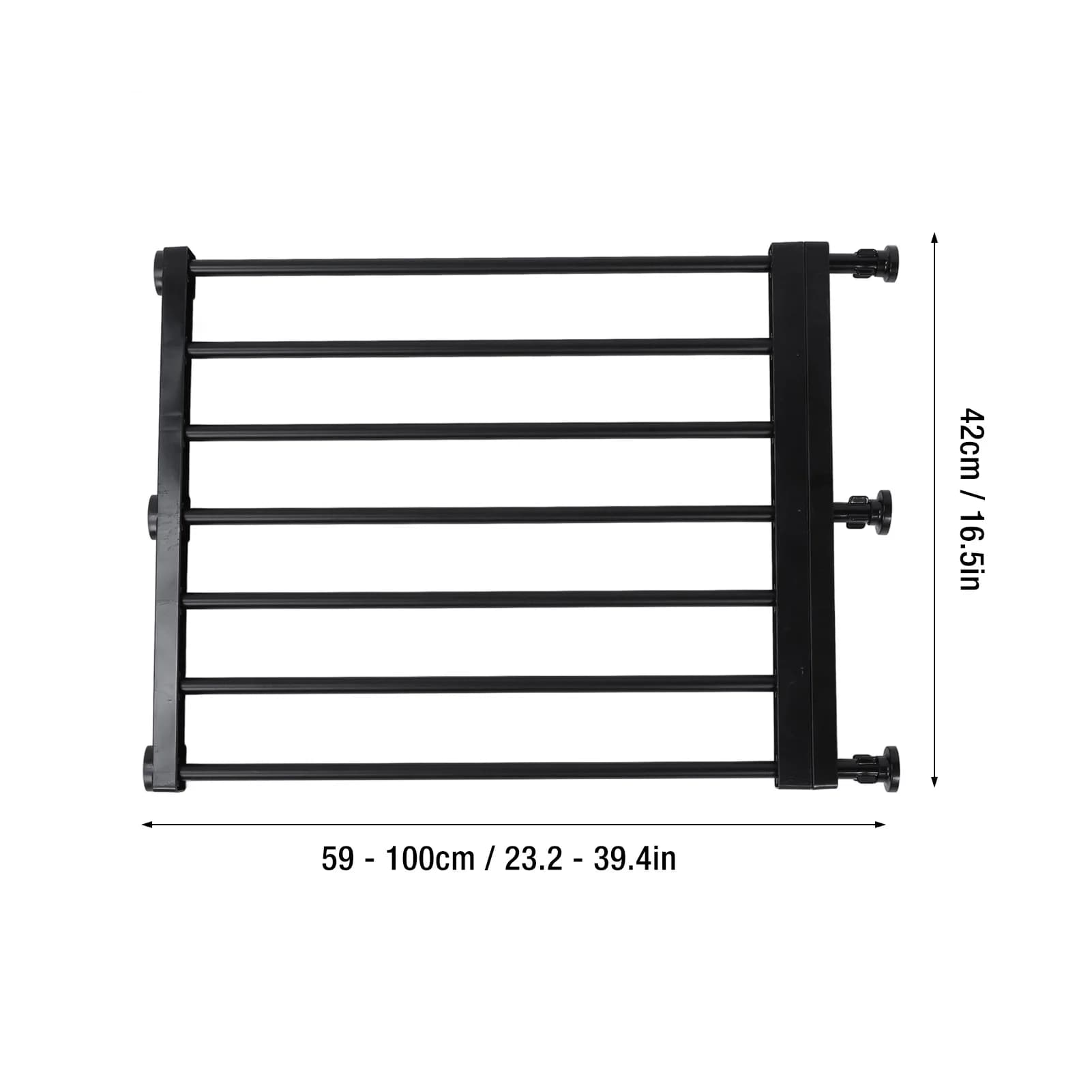 Porte pour chien extensible courte 59 cm à 100 cm, marche polyvalente réglable sur la porte pour animaux de compagnie, Installation facile pour porte intérieure, escalier
