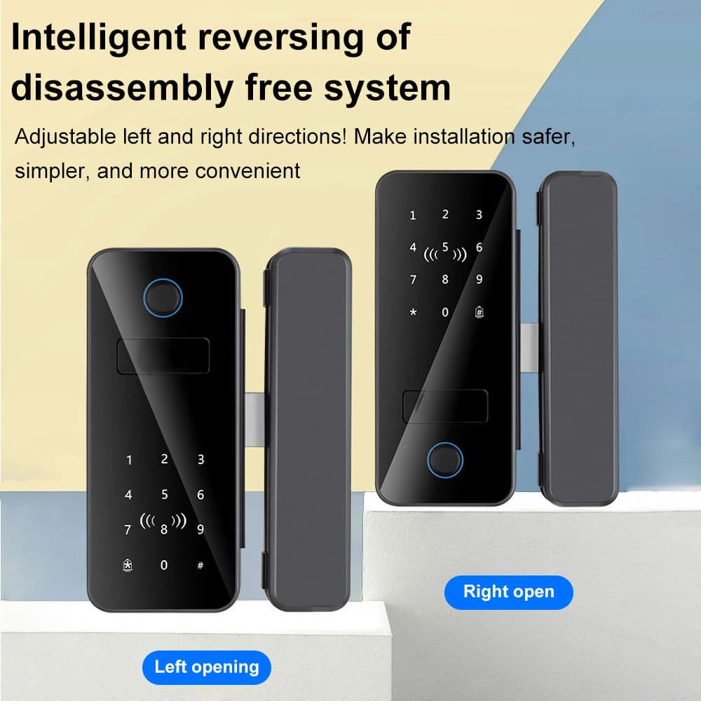 Serrure Intelligente de Porte en Verre Biométrique Bluetooth APP avec Empreinte Digitale