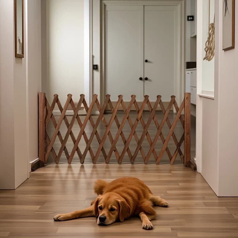 Barrière pliable extensible pour chien
