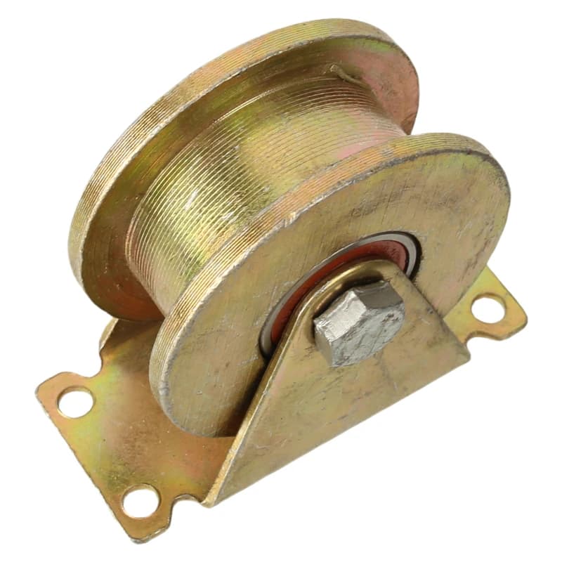 Roue pivotante rigide robuste de 80 mm de diamètre – Roue et support à rainure UV de 2,5 mm pour clôture coulissante de patio et portail d'usine