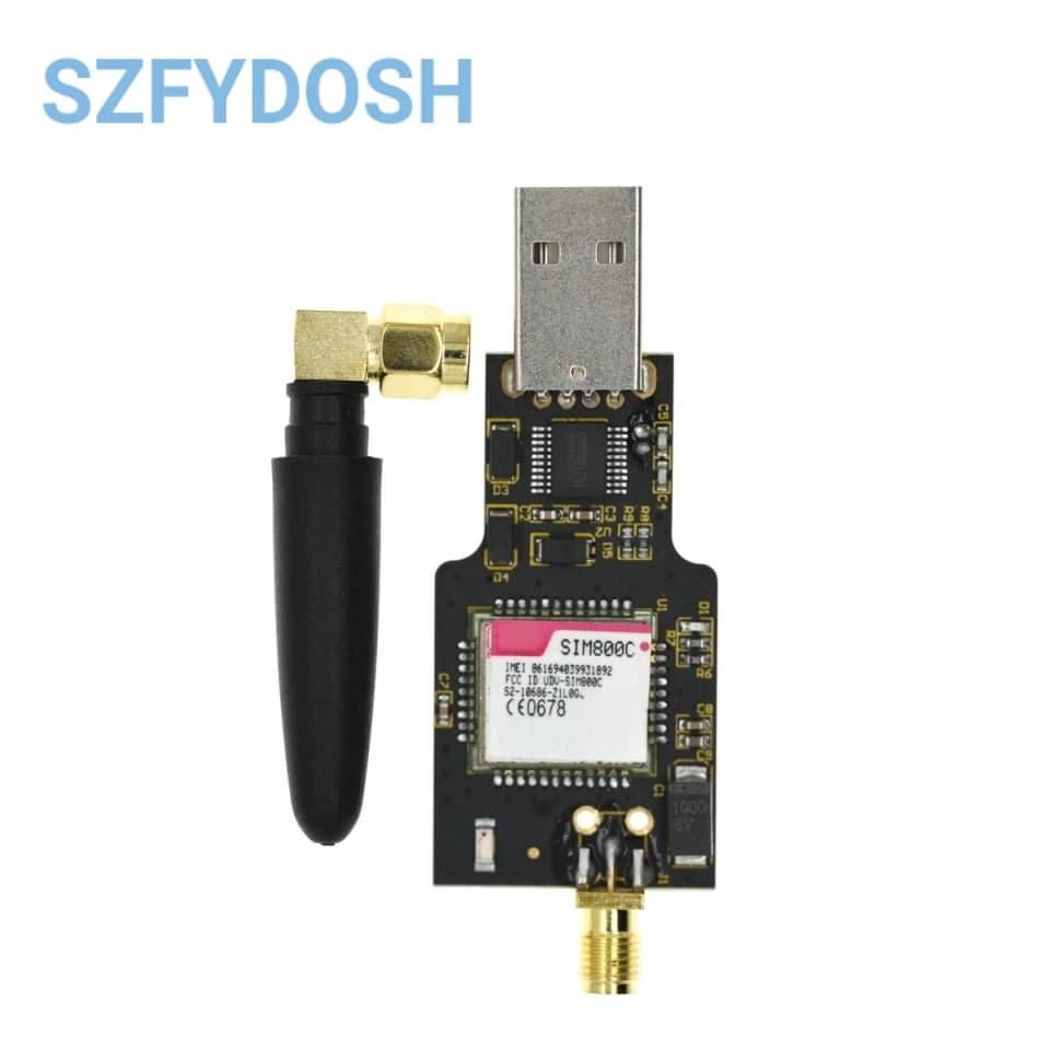 Module USB vers GSM Quad-band GSM GPRS SIM800 SIM800C pour le messagerie SMS sans fil avec antenne