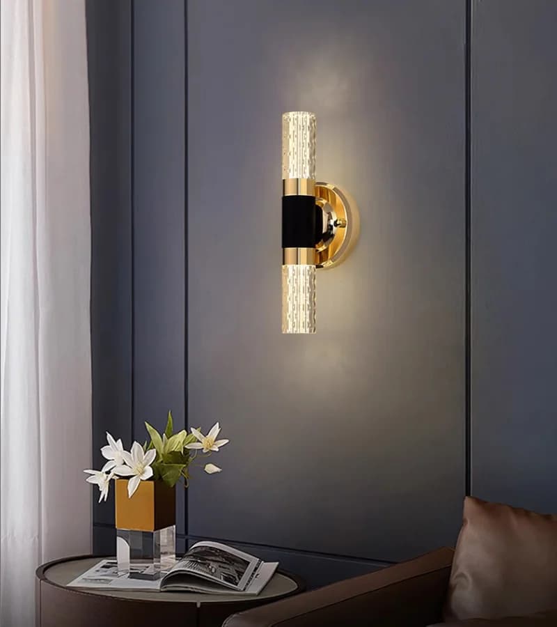 salle de bain Lampes de vanité dorées pour miroir, appliques murales modernes, abat-jour pour chambre à coucher, couloir, 2 luminaires HOLight, sur miroir decoration murale applique murale interirieur