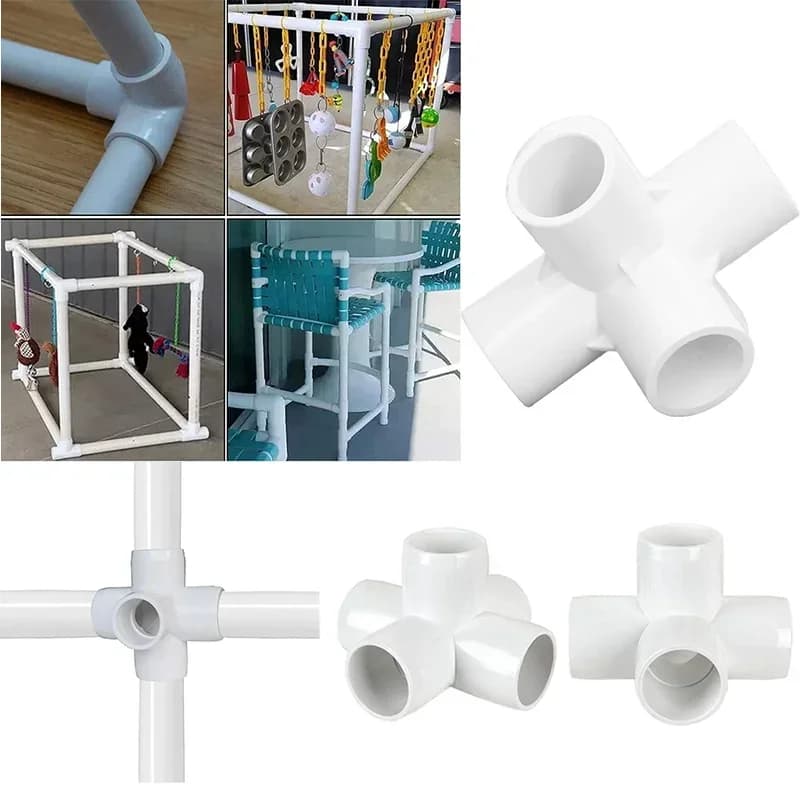 Connecteurs tridimensionnels de tuyaux en PVC