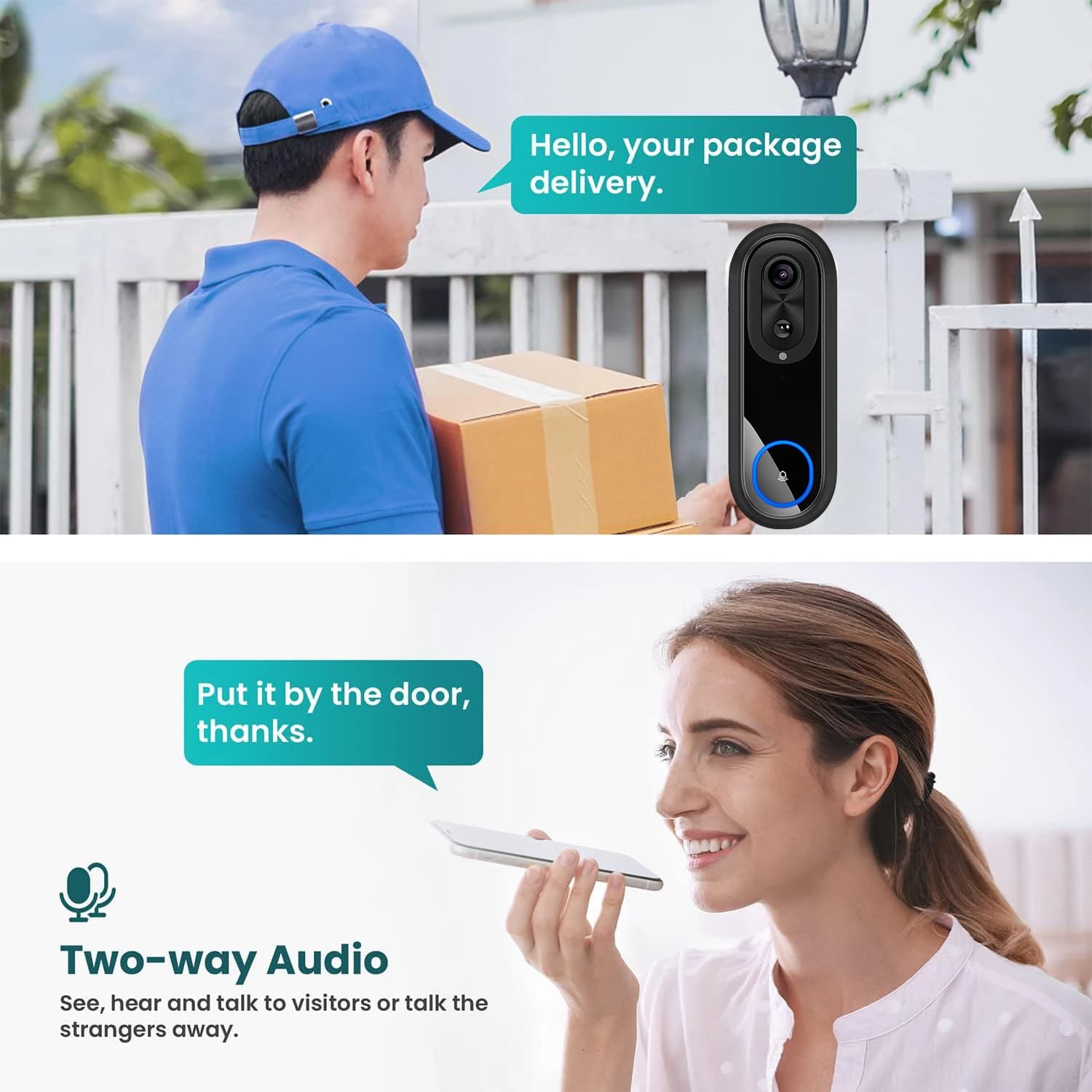 Sonnette vidéo WiFi 5G 2.4G