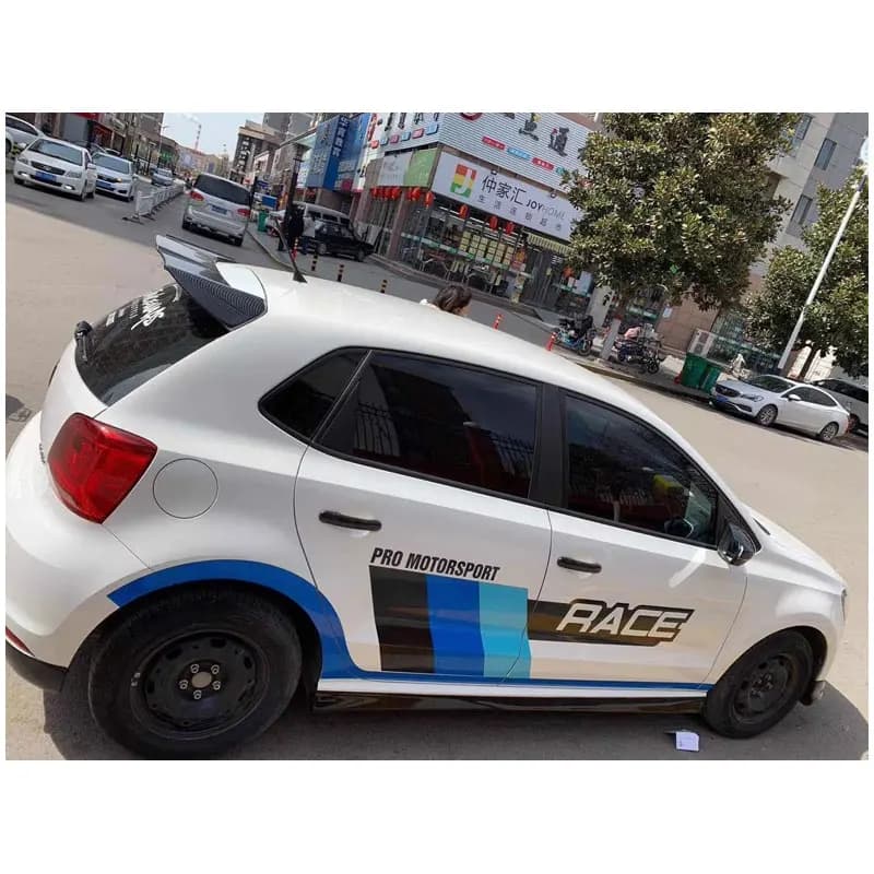 Aile arrière pour Volkswagen POLO Spomicrophone URA, arrière 2011 à 2023, 4 portes, noir, accessoires d'aileron de queue de voiture