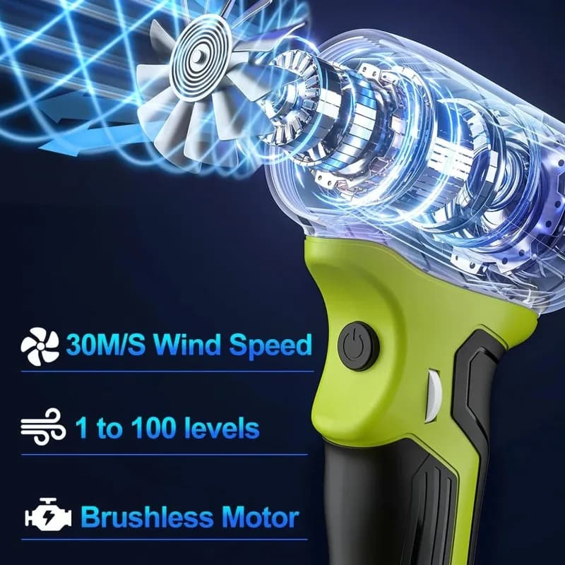 Accessoires pour outils électriques à batterie Ryobi 18V, souffleur turbo sans balais, pistolet à air violent, ventilateur portatif, outil de nettoyage de clavier d'ordinateur
