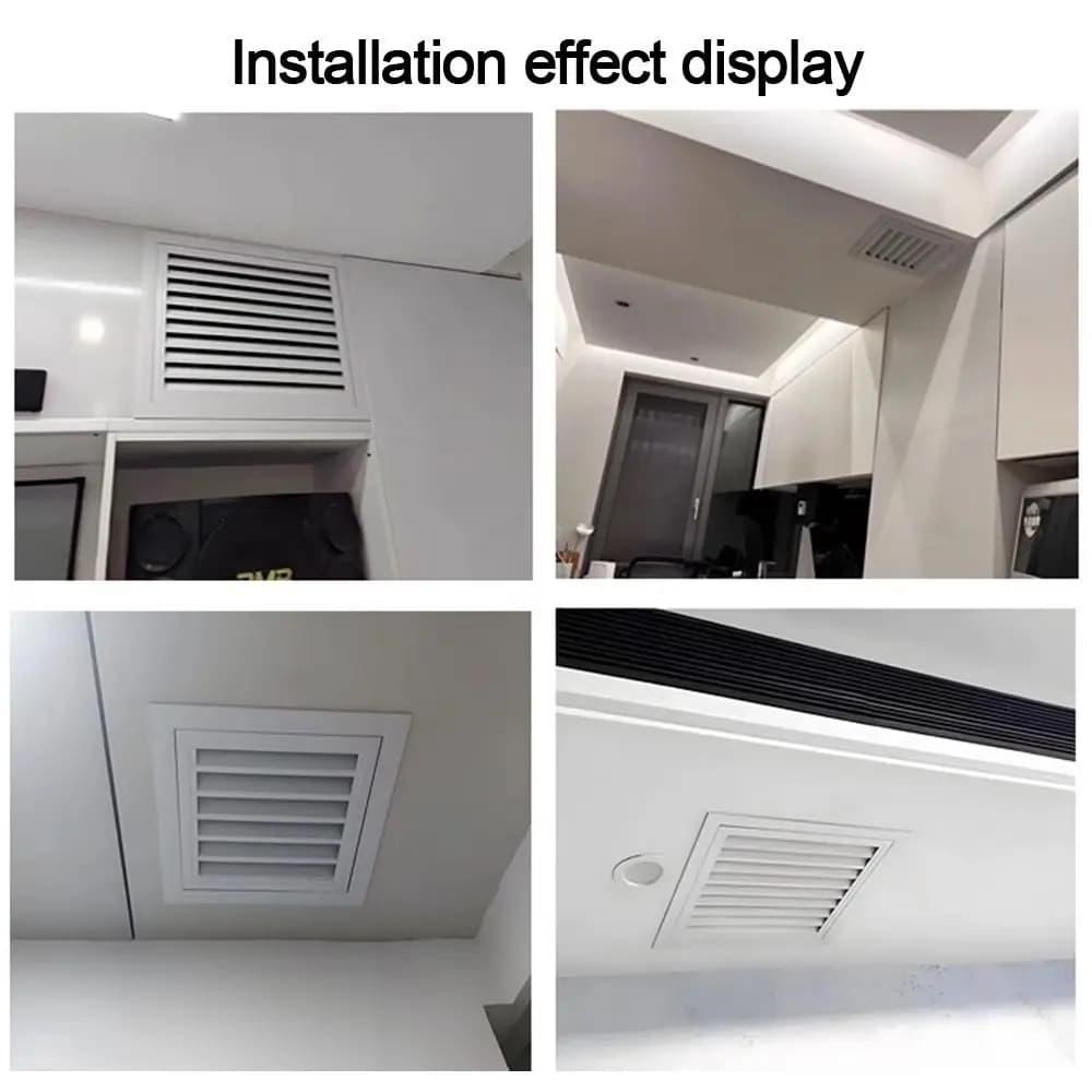 Nouveau Grille de ventilation en alliage d'aluminium blanc avec maille Gable Vent carré retour Air Grill maisons
