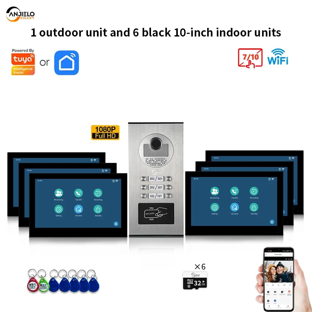 Interphone vidéo filaire ANJIELO pour maison connectée