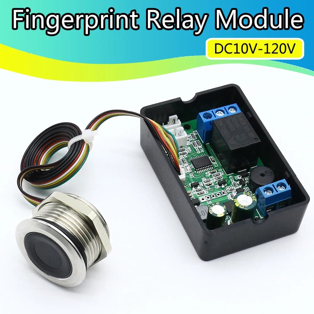 Module de contrôle de relais d'empreintes digitales contrôleur de serrure de porte DC10V-120V