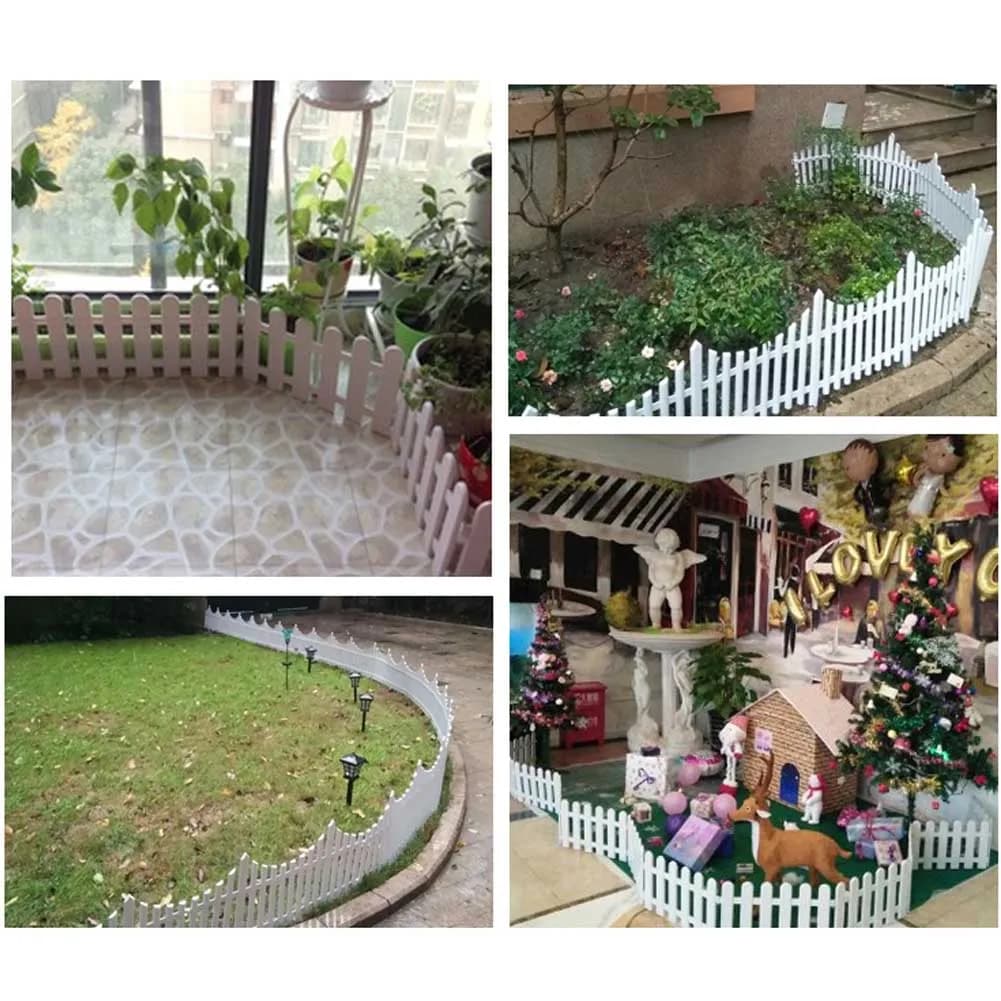 Clôture de jardin en plastique Pvc blanc