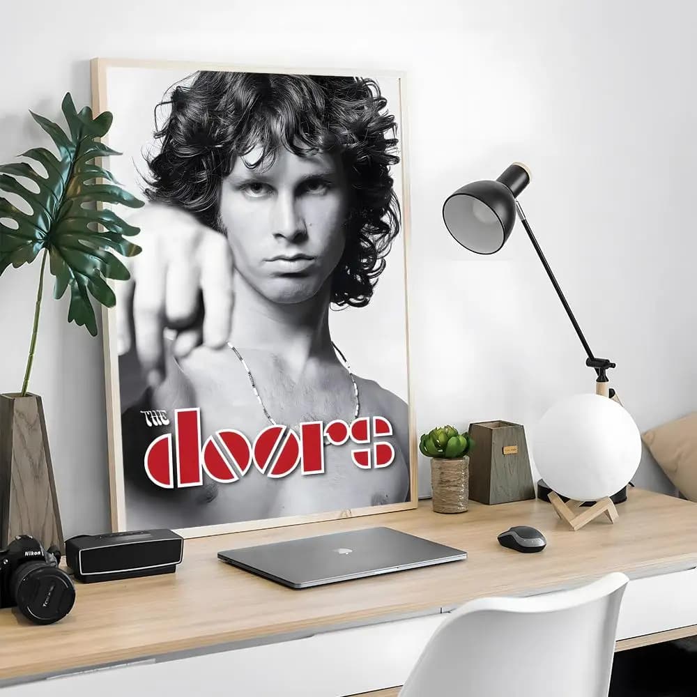 Affiche de groupe de Rock D-Doors Jim Morrison, Design artistique, décor mural Premium pour chambre à coucher, salon, maison, cadeau esthétique