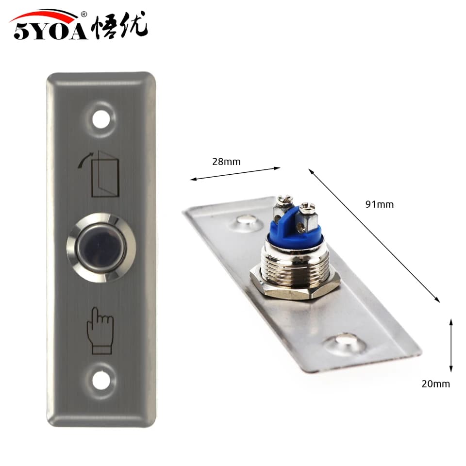 Bouton de sortie en acier inoxydable