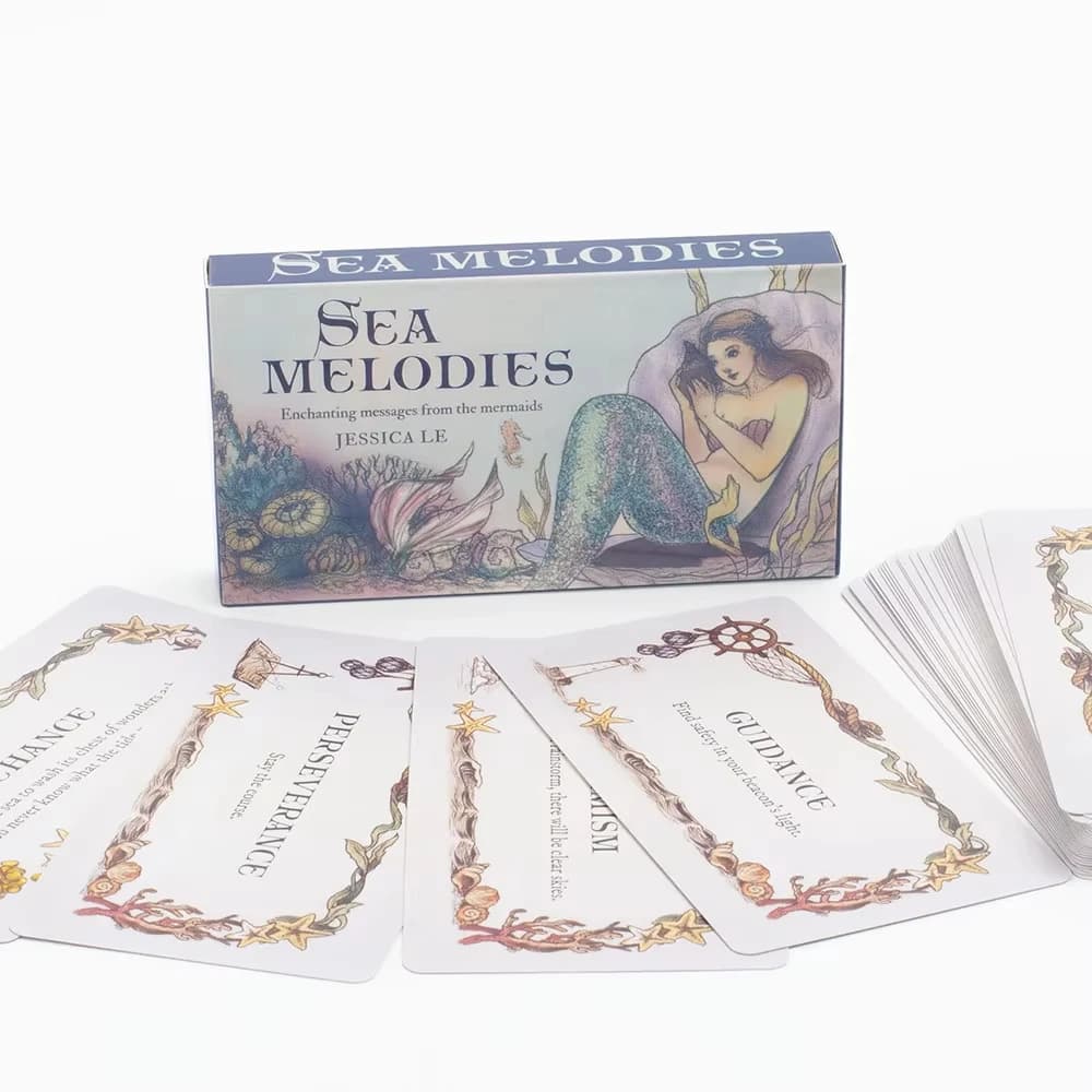 Cartes Oracle à mélodies de mer, 40 jeux de messages des sirènes, Tarot, visite anglaise, édition de Divination, jeux Borad