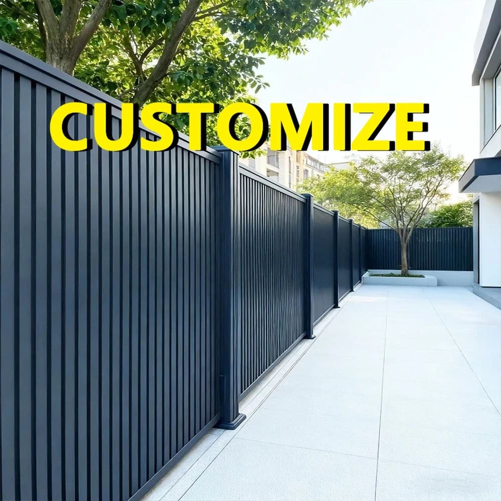 Clôture de jardin verticale en aluminium sur mesure, toutes tailles, facile à installer, résistante à la rouille, durable, kit d'abri pour jardin résidentiel
