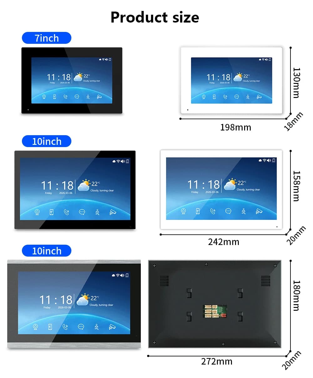 ANJIELOTuya Interphone vidéo filaire avec écran tactile de 7 pouces