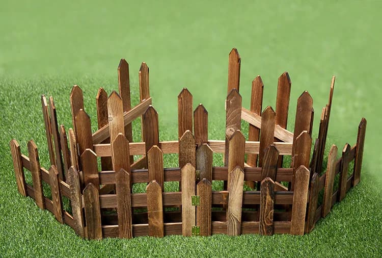Clôture en bois pour jardin extérieur, séparation décorative