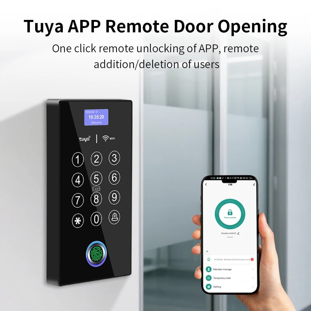Clavier de contrôle d'accès autonome Wifi par empreinte digitale