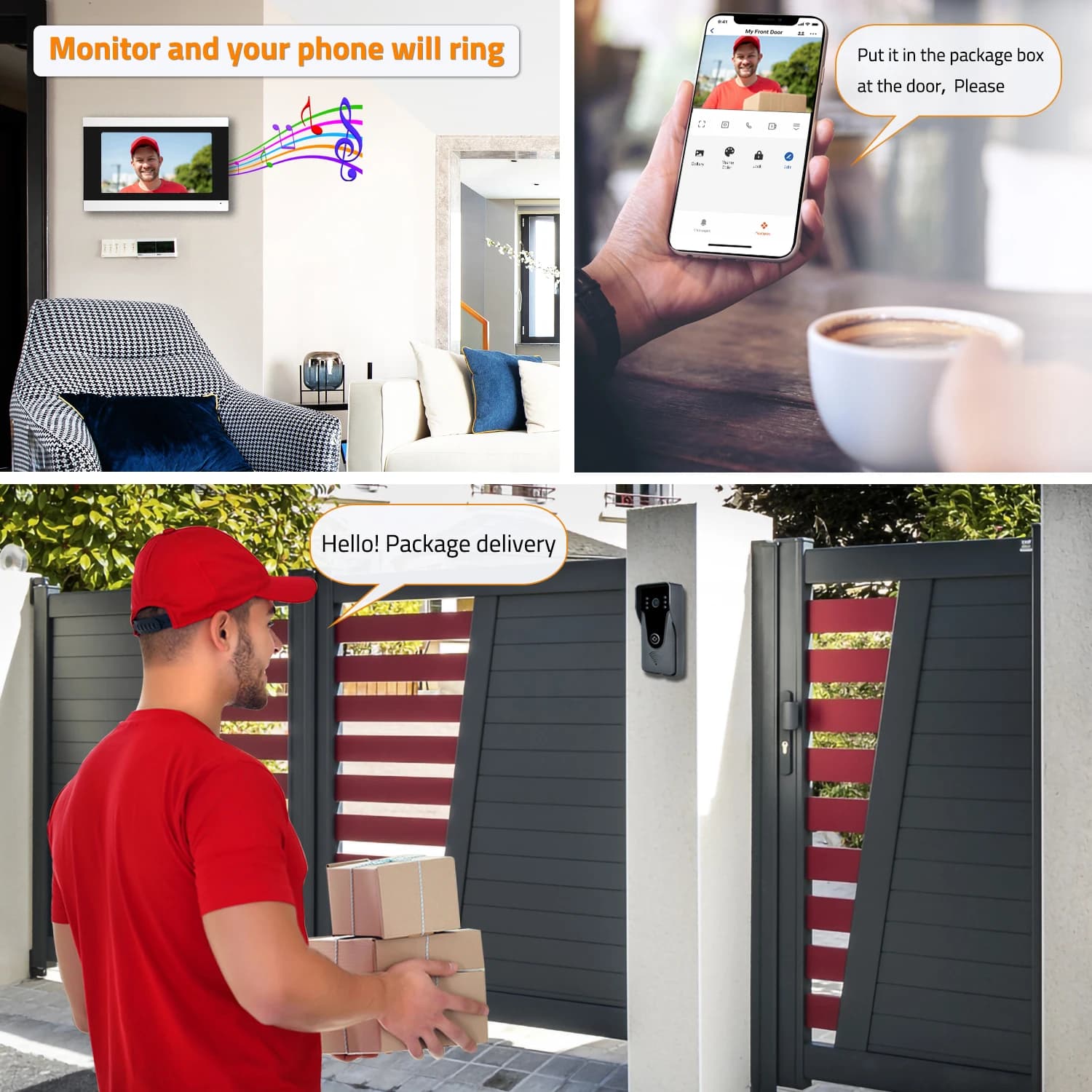 Système d'interphone vidéo WiFi sans fil