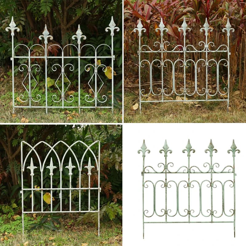 Panneau de séparation en fer pour clôture de jardin ancien